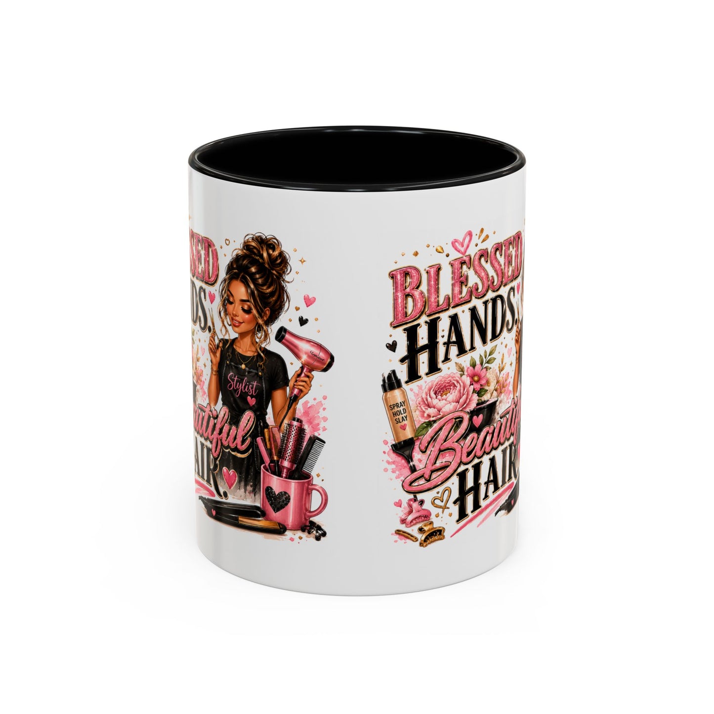 Blessed Hands Beautiful Hair Coffee Mug — Stylist Barber Hairdresser Gift