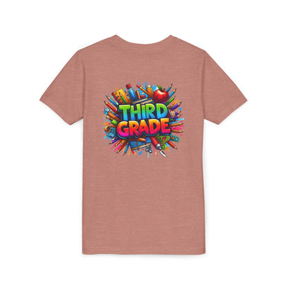Third Grade Kids' T-Shirt – Colorful School Supplies Back-to-School Tee