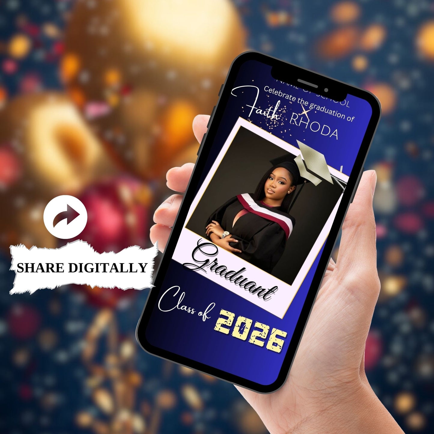 Animated Graduation Invitation Video Template | Editable Digital Invite for Graduation Party