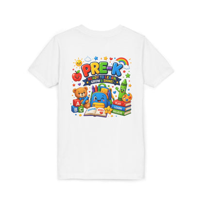 Pre-K Ready To Learn Kids T-Shirt — Colorful Preschool Back-to-School Tee