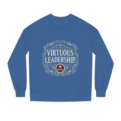 Virtuous Leadership Sweatshirt — Vintage Crest Crewneck for Church Leaders