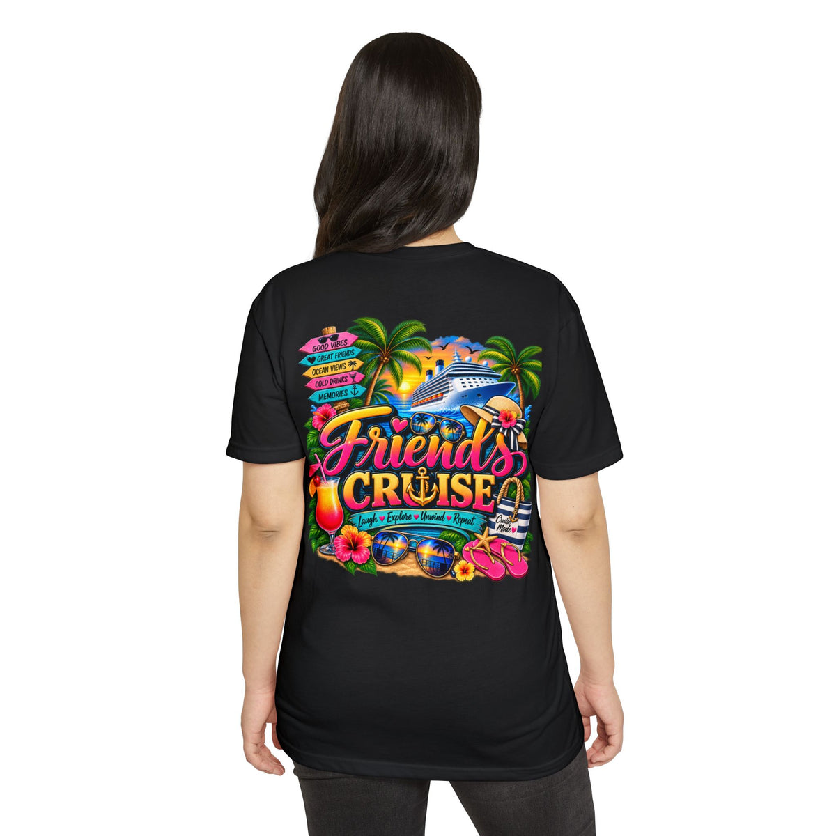 Friends Cruise T-Shirt - Tropical Vacation Cruise Graphic Tee