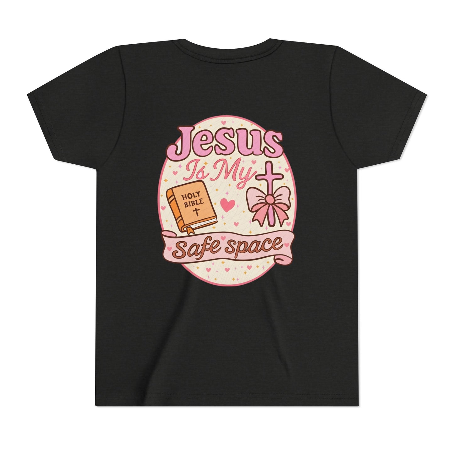 Youth Tee — "Jesus Is My Safe Space" Christian Kids T-Shirt