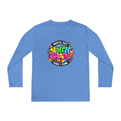 Ninth Grade Crewneck Long Sleeve — "Watch Out Ninth Grade Here I Come" Back-to-School Tee