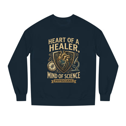 Physician Sweatshirt — "Heart of a Healer, Mind of Science" Medical Crewneck