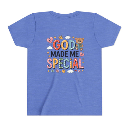 Youth Tee — "God Made Me Special" Cute Christian Kids T-Shirt
