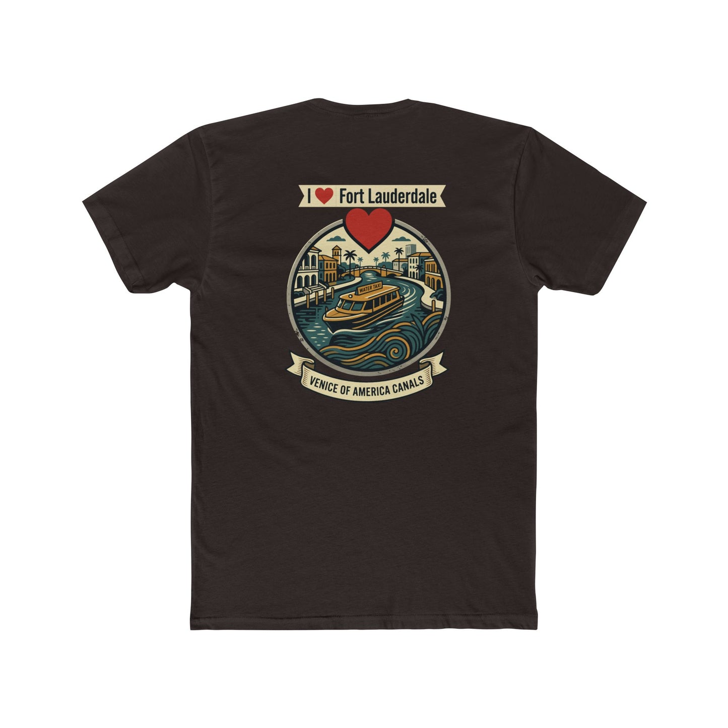 I Heart Fort Lauderdale Canals T‑Shirt — Venice of America Boat Graphic Tee