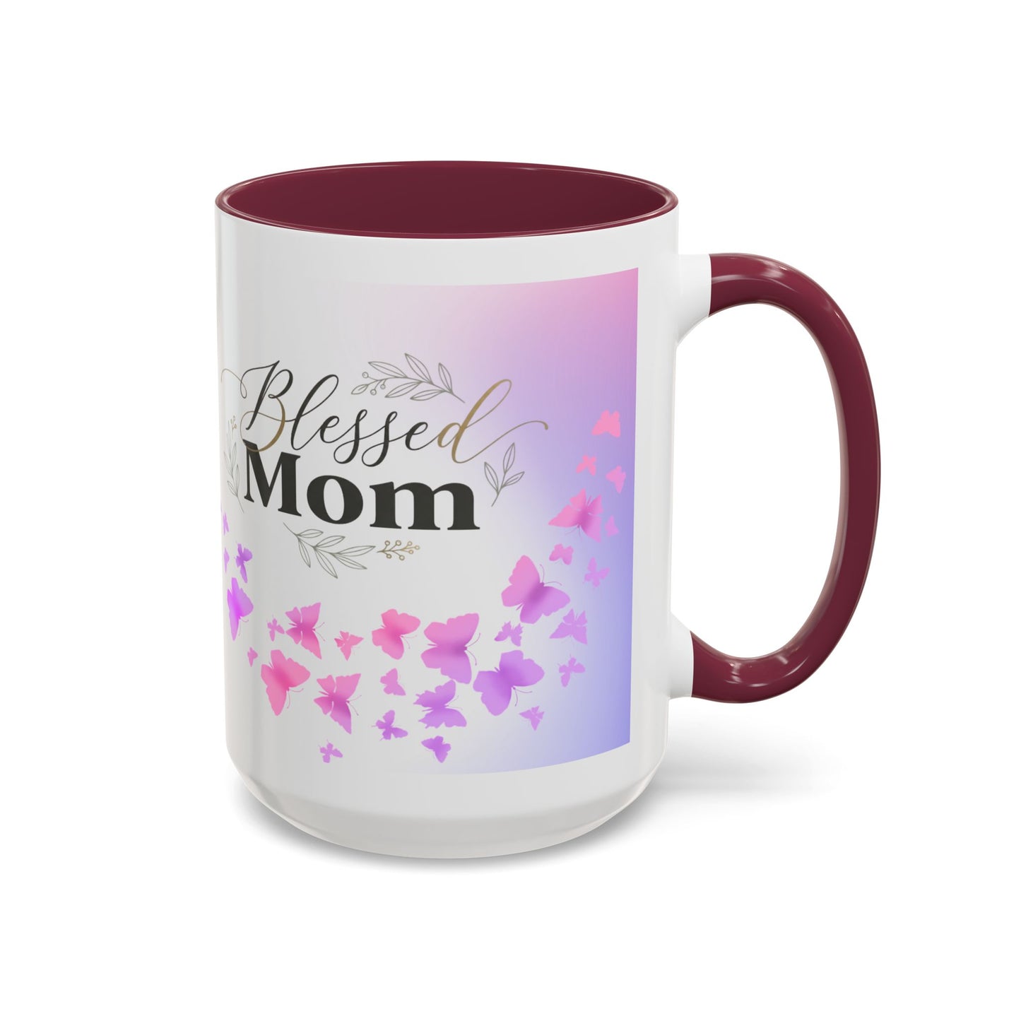 Blessed Mom Butterfly Mug — Colorful 11oz/15oz Ceramic Gift for Mother's Day