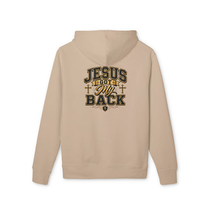 Jesus Got My Back Hoodie — Christian Faith Pullover with Cross Design