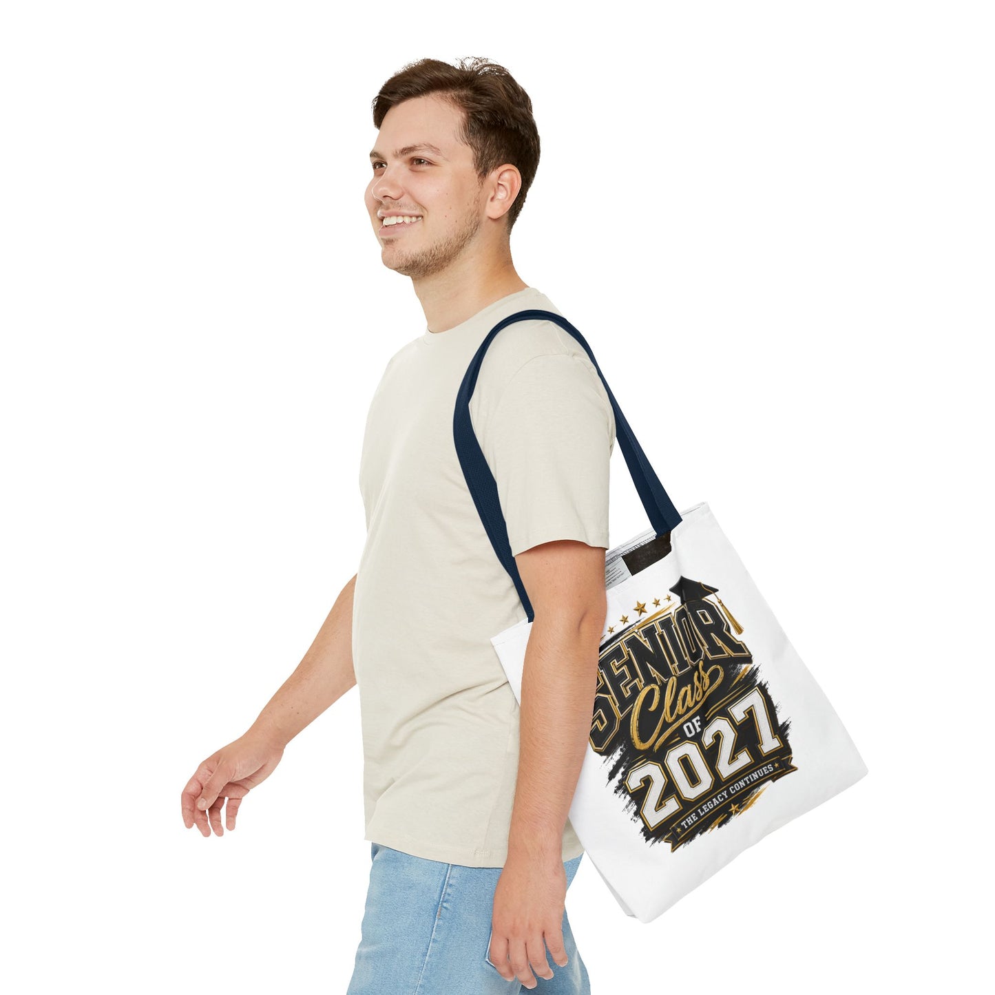 Senior Class of 2027 Tote Bag – Graduation Gift Tote with Cap Graphic