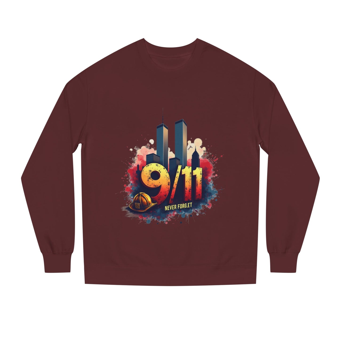 9/11 Tribute Sweatshirt - Never Forget Twin Towers Memorial Crewneck