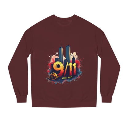 9/11 Tribute Sweatshirt - Never Forget Twin Towers Memorial Crewneck