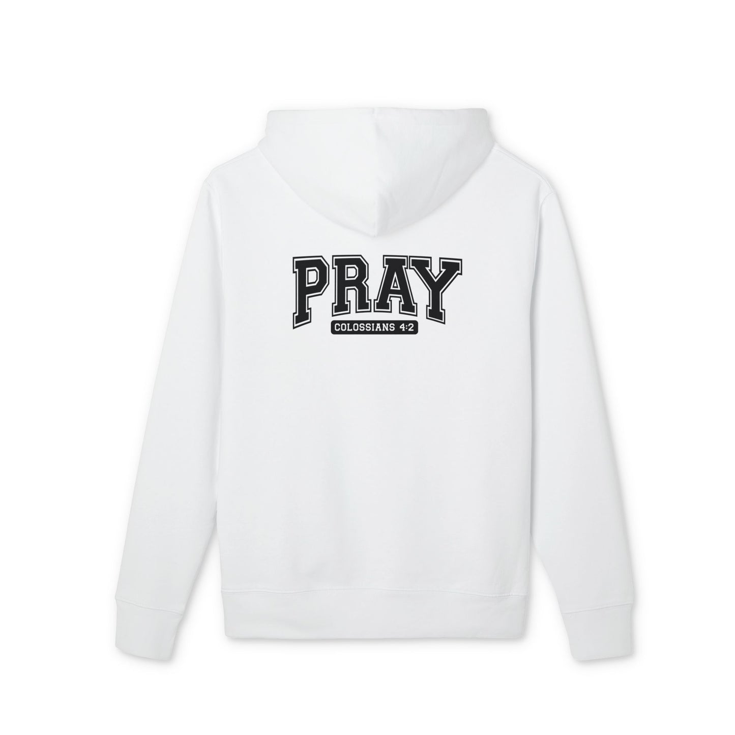 Pray Hoodie – Collegiate 'Pray' Graphic Pullover (Colossians 4:2)