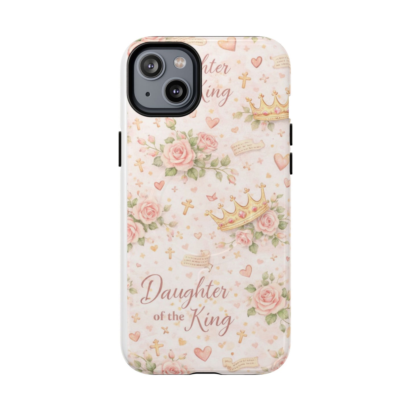 Daughter of the King Floral Phone Case — Tough Magnetic Protective Cover