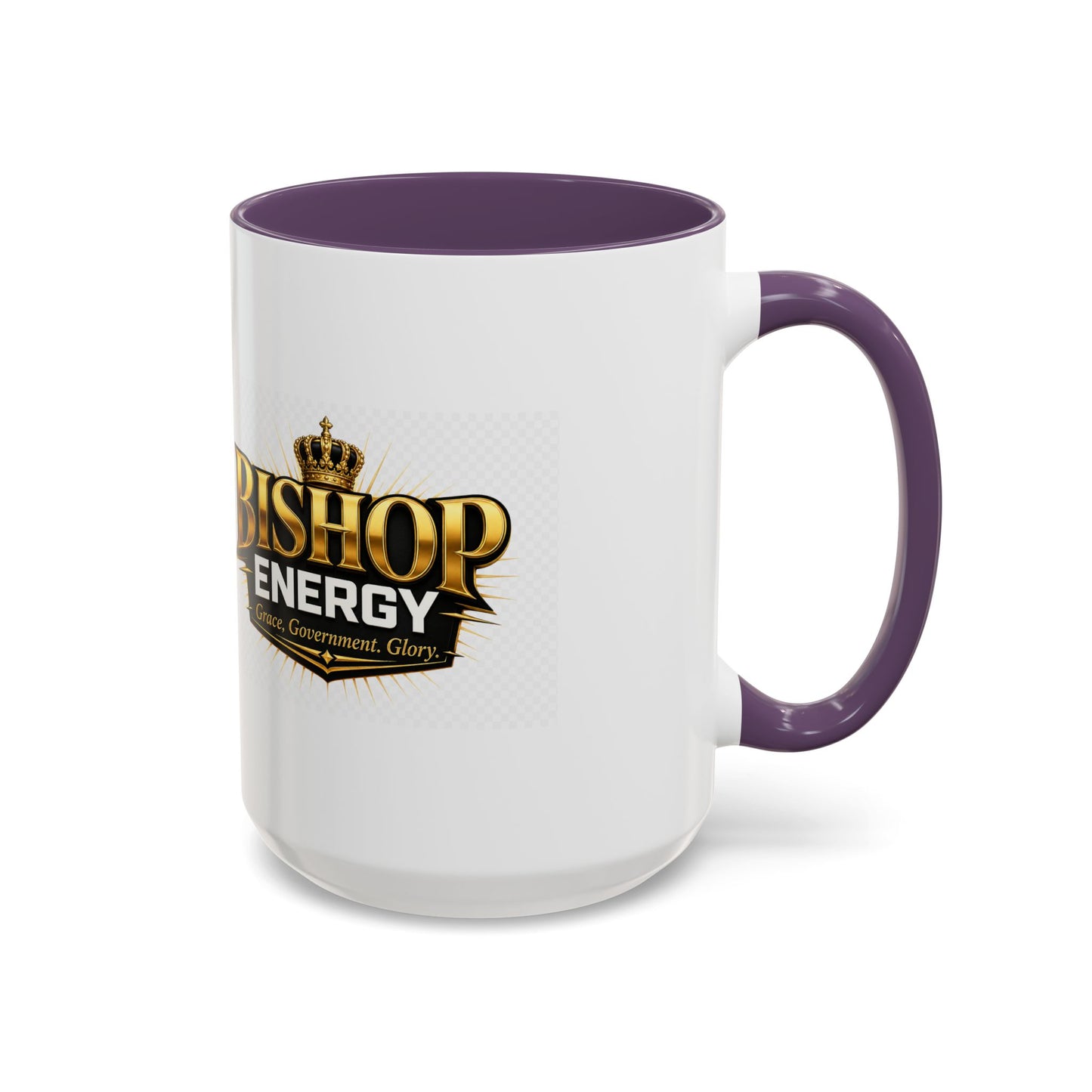 Bishop Energy Coffee Mug — Gold Crown Logo Accent Ceramic Mug (11/15oz)