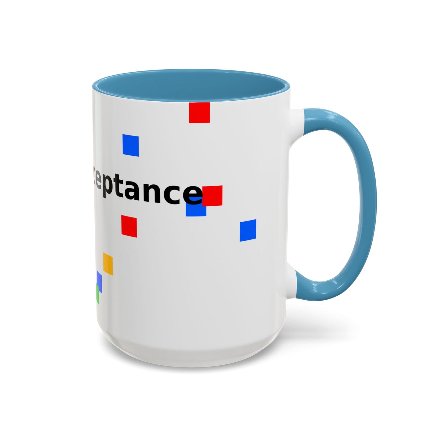 Autism Acceptance Accent Coffee Mug – Colorful Puzzle Square Design (11/15 oz)