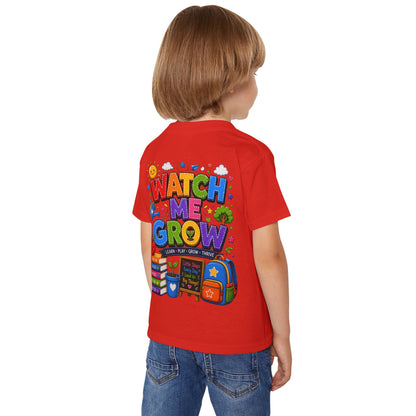 Toddler T-Shirt — "Watch Me Grow" Back-to-School Graphic Tee