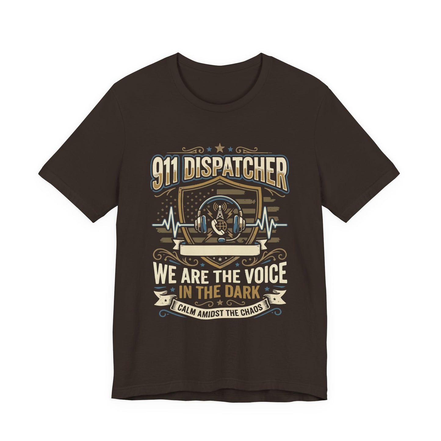 911 Dispatcher T‑Shirt — "We Are the Voice in the Dark" Emergency Responder Tee