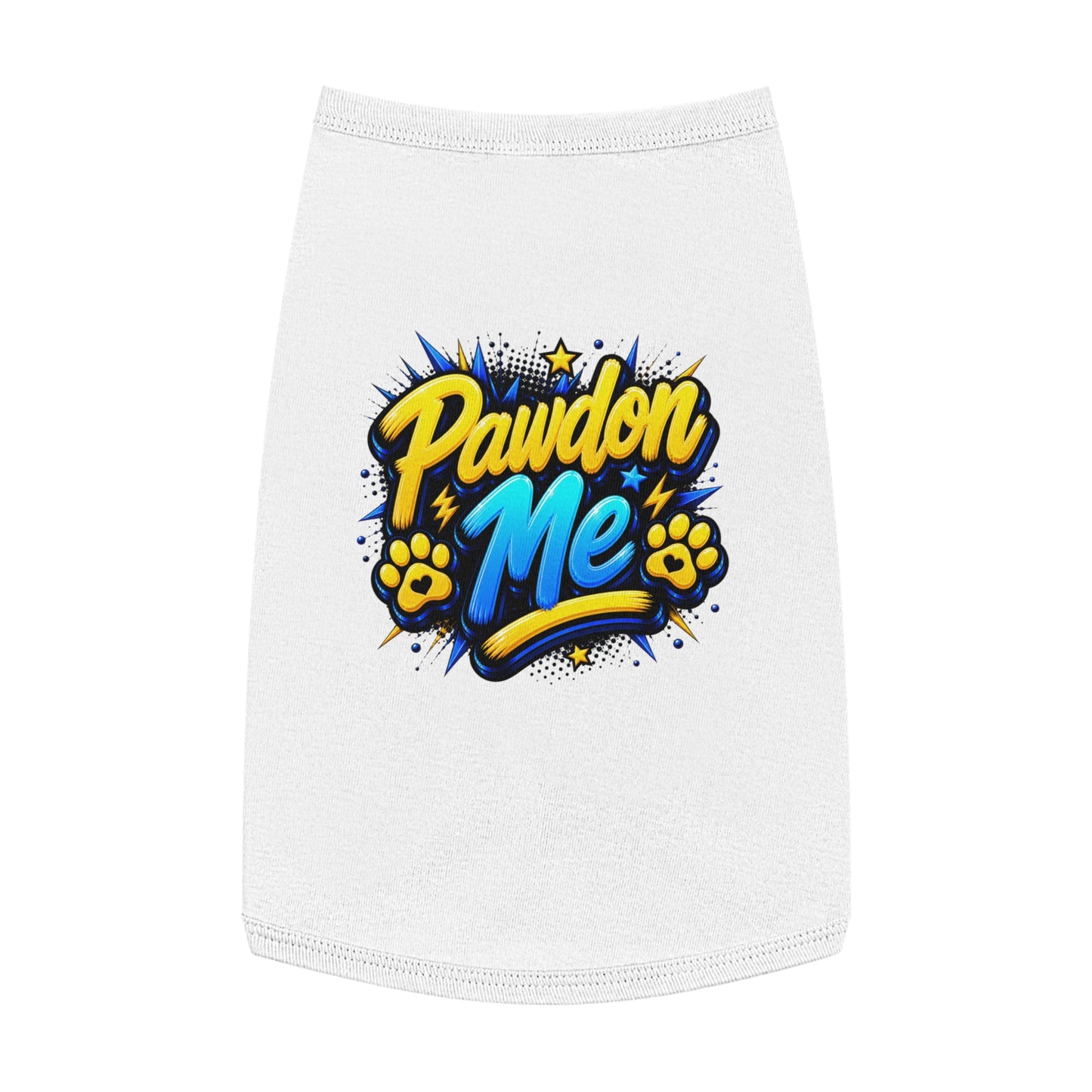 Pawdon Me Pet Tank Top — Cute Funny Paw Print Graphic for Dogs & Cats