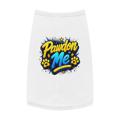 Pawdon Me Pet Tank Top — Cute Funny Paw Print Graphic for Dogs & Cats