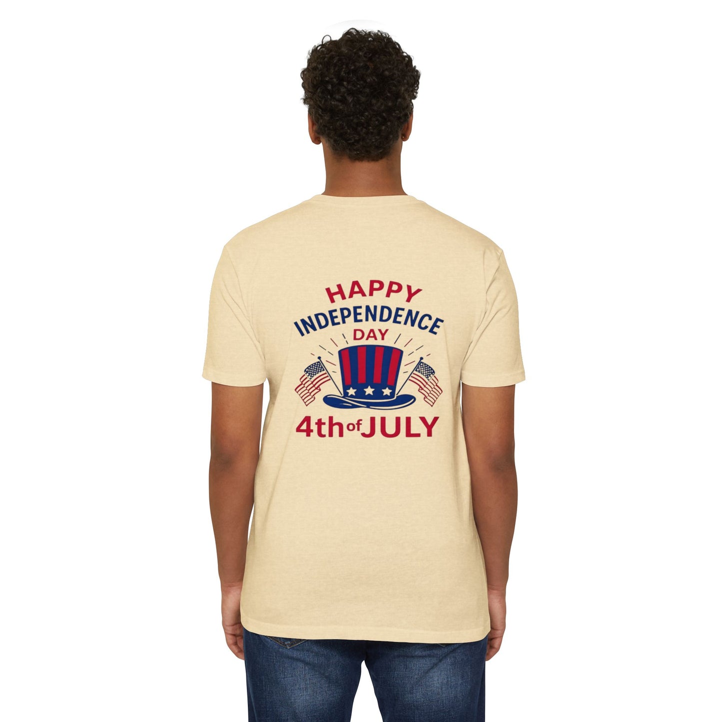 4th of July T-Shirt – "Happy Independence Day" Patriotic USA Tee