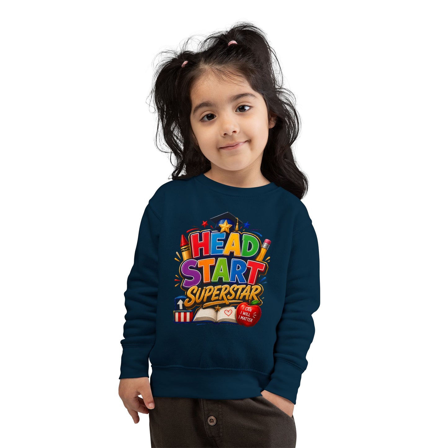 Head Start Superstar Toddler Sweatshirt — Colorful Preschool Graduation Gift