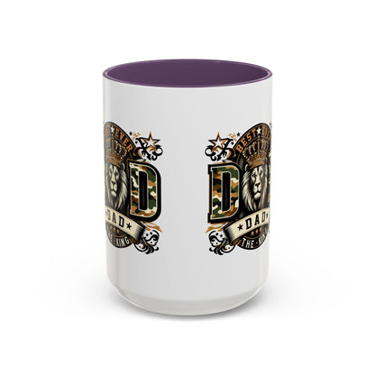 Dad Coffee Mug — "Best Ever Dad" Lion Crest Accent Mug (11/15oz)