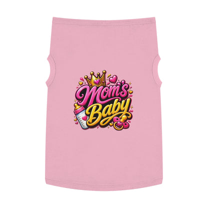 Pet Tank Top — “Mom's Baby” Cute Princess Graphic Dog Tee