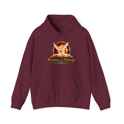Wisdom and Theology Hoodie – Dove & Book Christian Faith Sweatshirt