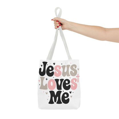 Jesus Loves Me Tote Bag - Faith-Inspired Christian Scripture Canvas Tote