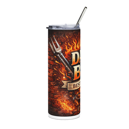 Dad’s BBQ Stainless Steel Tumbler — 'Best in Town' 20oz Travel Cup