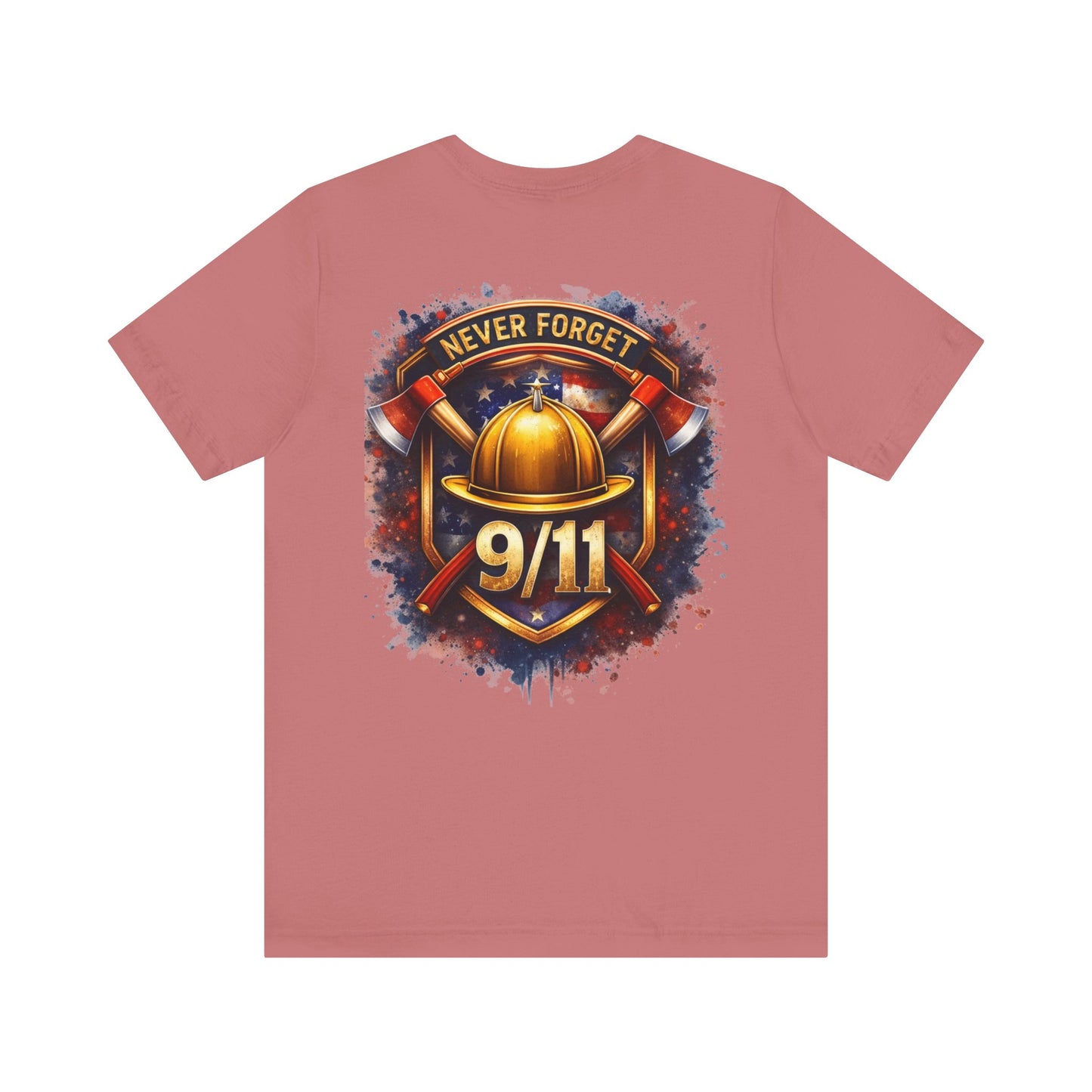 Never Forget 9/11 T‑Shirt — Firefighter Tribute Tee
