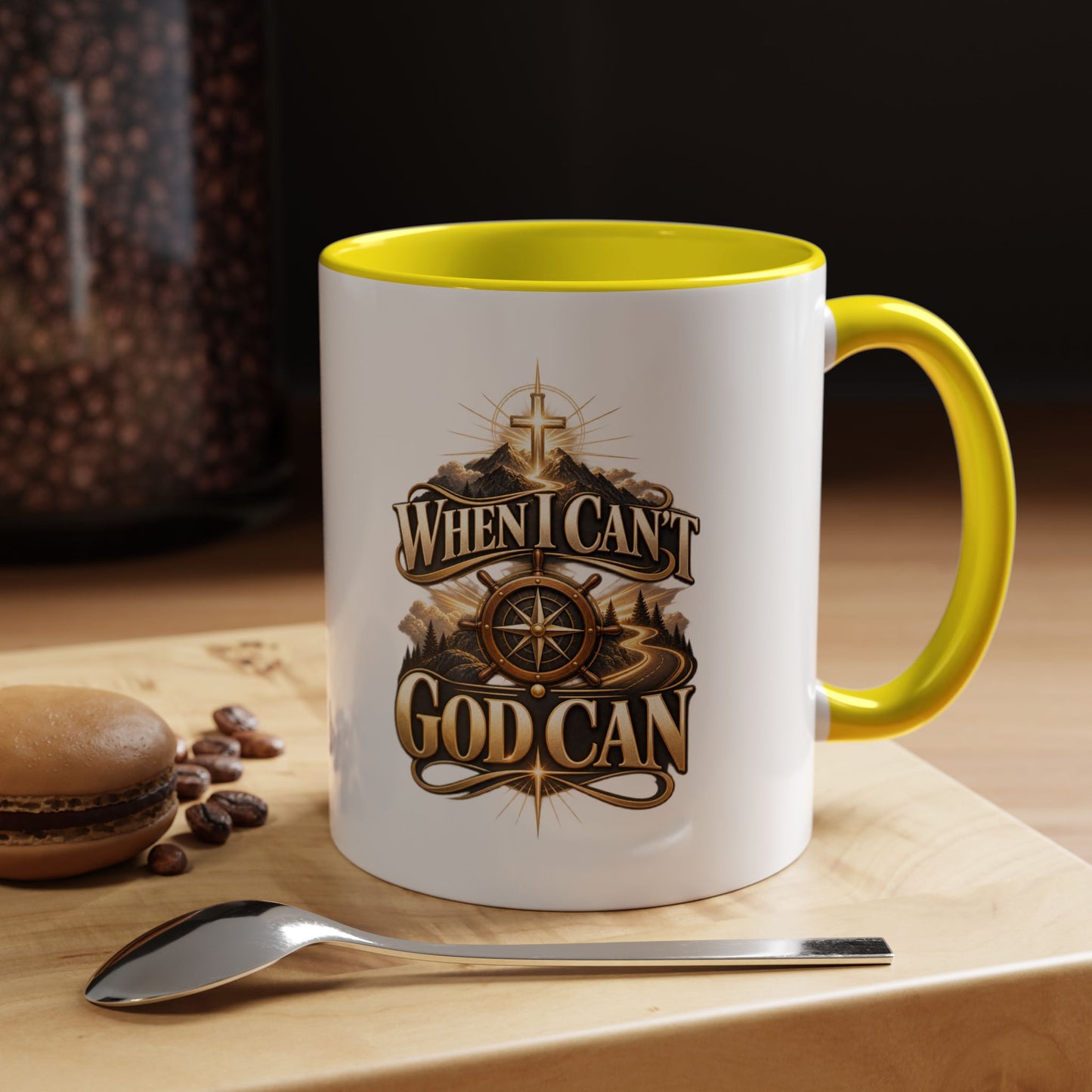 When I Can't God Can Coffee Mug — Inspirational Christian Accent Mug (11/15oz)