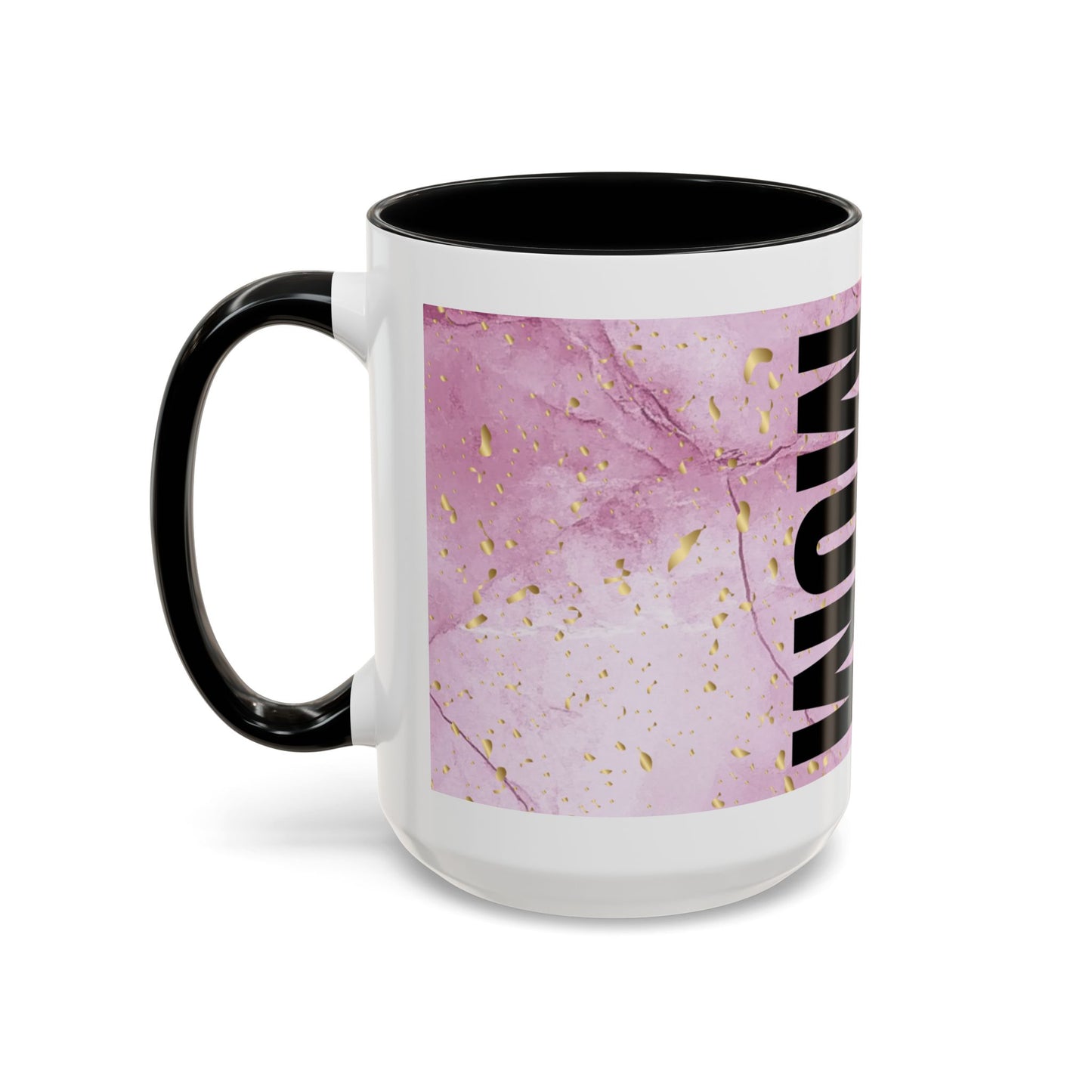 Mom Definition Accent Coffee Mug – Inspirational Pink Marble Mother’s Day Gift (11/15oz)