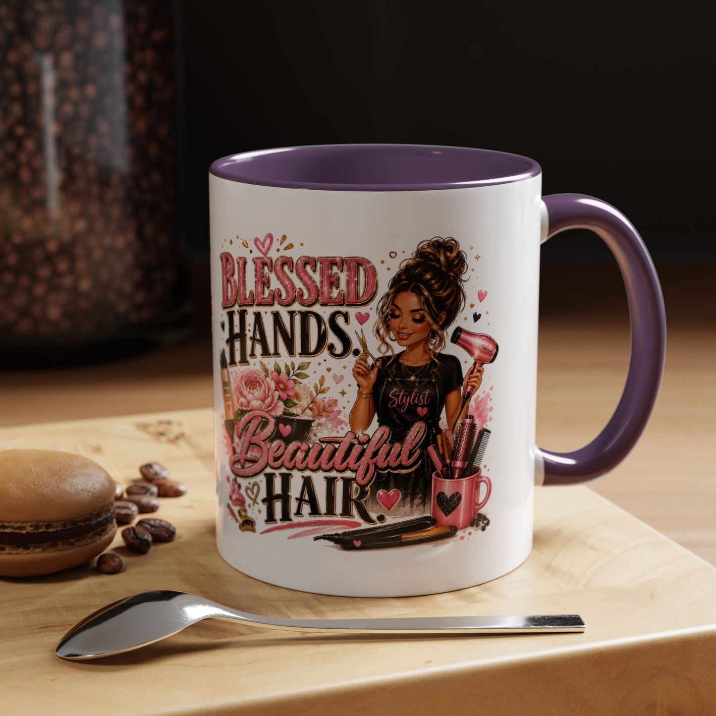 Blessed Hands Beautiful Hair Coffee Mug — Stylist Barber Hairdresser Gift