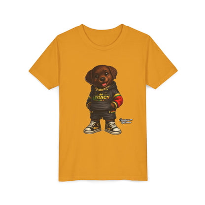 Youth Tee — Cute Rottweiler Puppy in 'Legacy' Hoodie Kids T‑Shirt