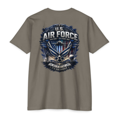 U.S. Air Force Graphic T-Shirt — Military Emblem Tee ("The Sky Is Not The Limit")