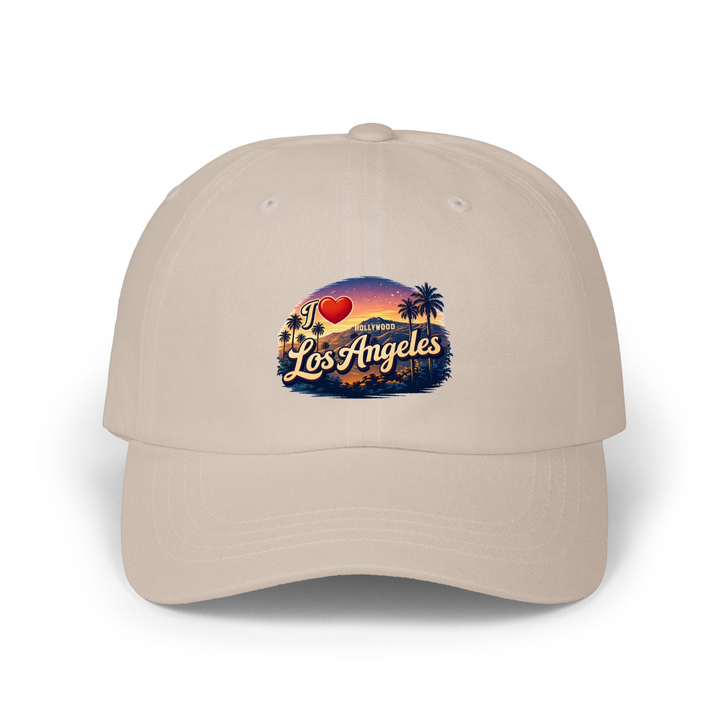 I  Los Angeles Classic Dad Cap – Vintage Sunset Palm Hat