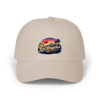 I  Los Angeles Classic Dad Cap – Vintage Sunset Palm Hat