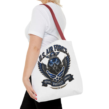 U.S. Air Force Emblem Tote Bag — Military Wings & Skull Design