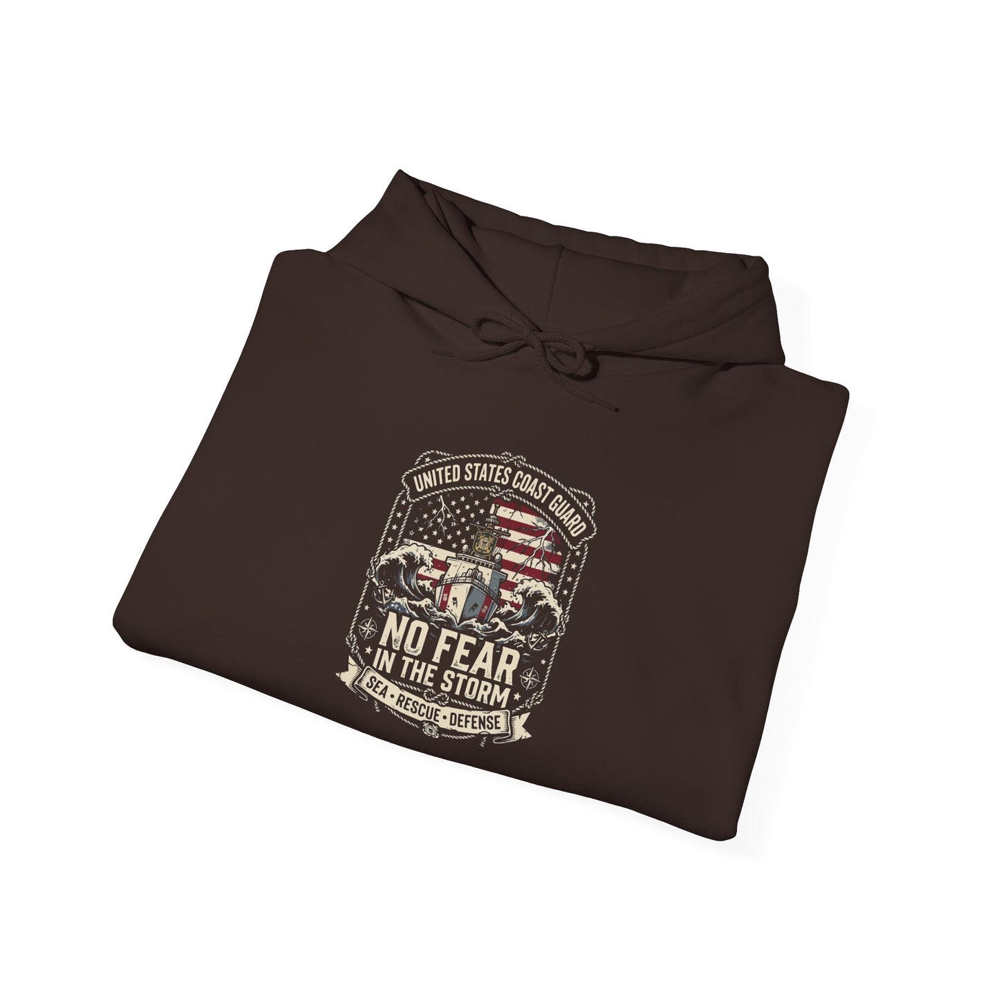 United States Coast Guard No Fear in the Storm Hoodie