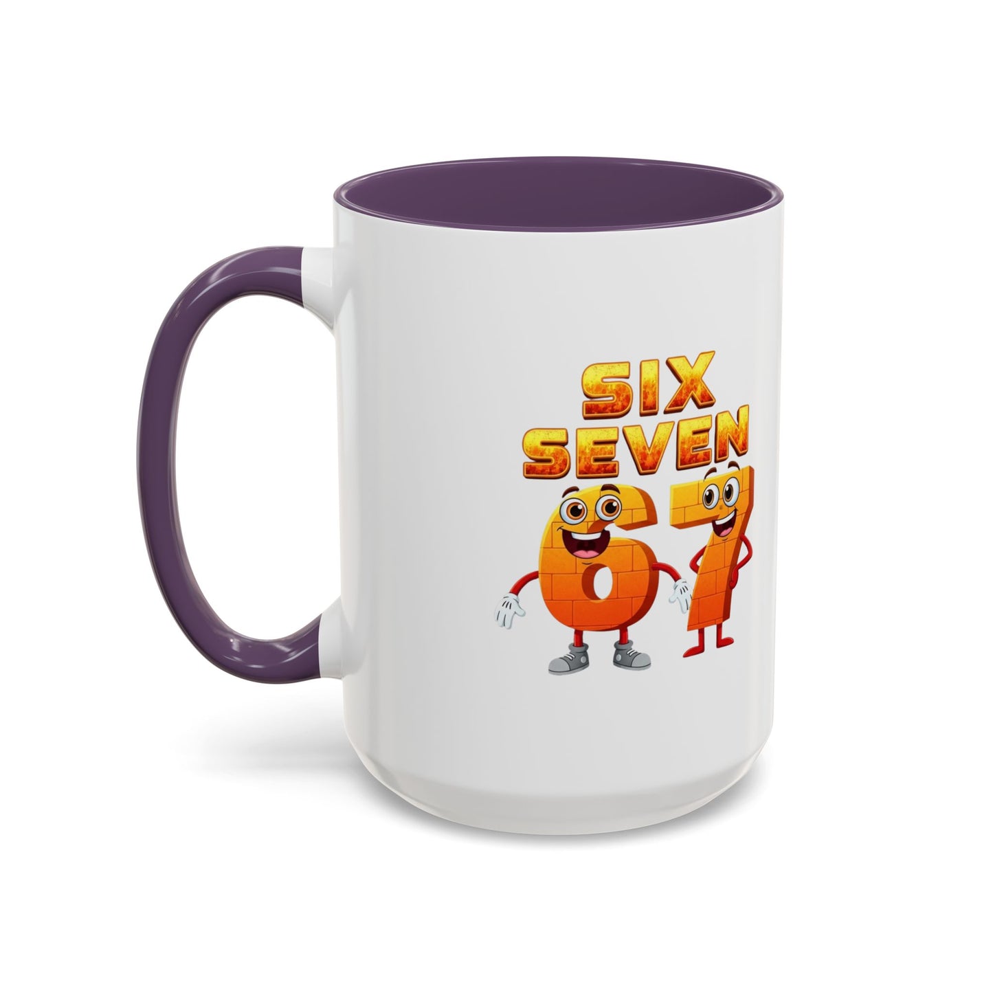 Six Seven Cartoon Number Coffee Mug - Fun Math Teacher Gift (11/15oz)