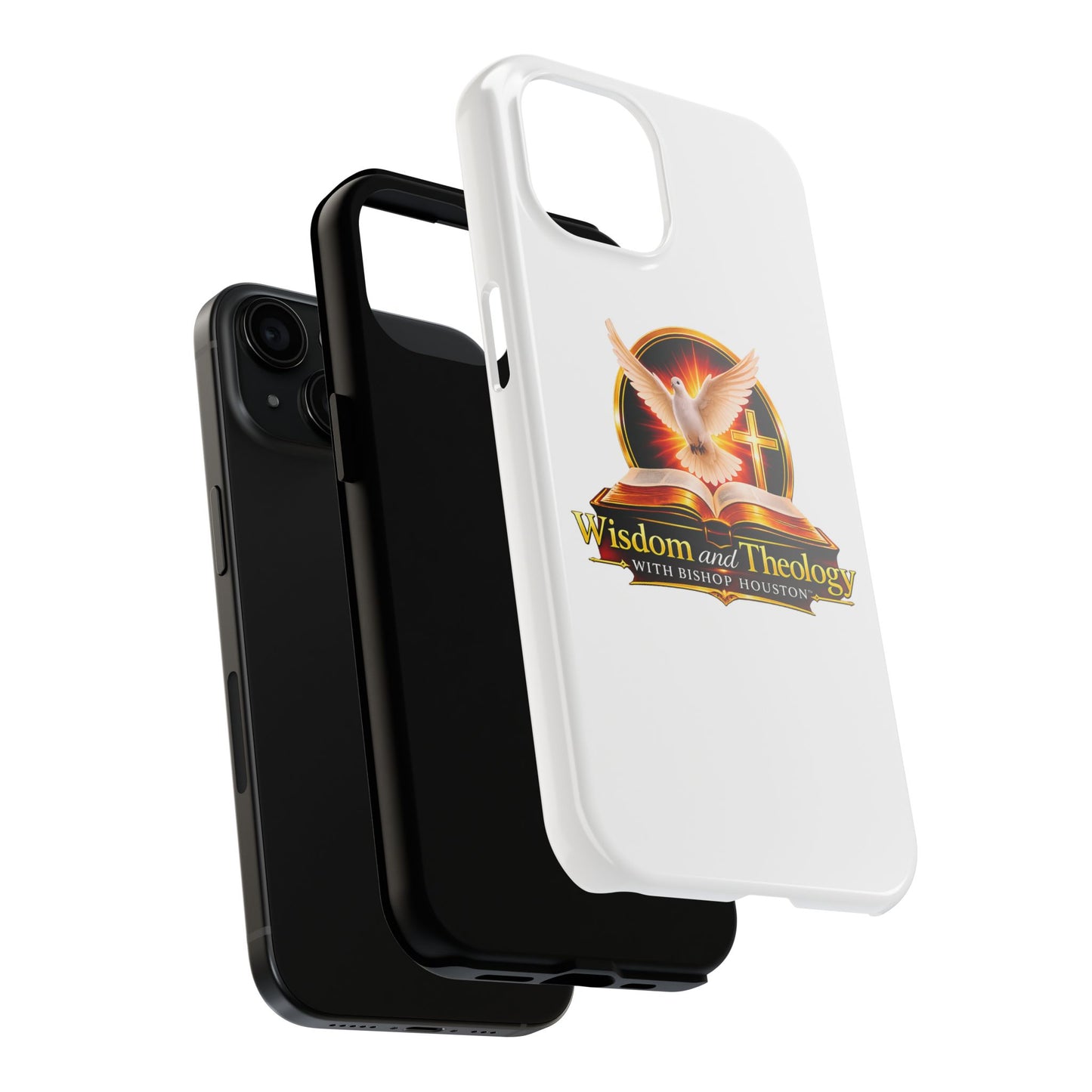 Wisdom and Theology Tough Phone Case — Christian Dove & Cross Design