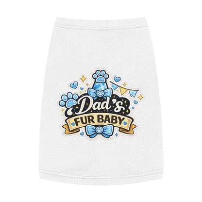 Pet Tank Top — “Dad’s Fur Baby” Cute Paw-Print Dog/Cat Shirt for Father’s Day & Pet Parents