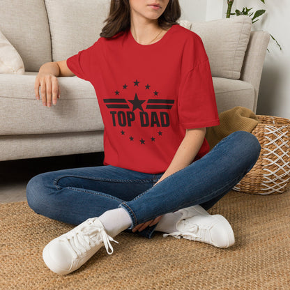 Top Dad T-Shirt — Retro Star Emblem Father's Day Tee