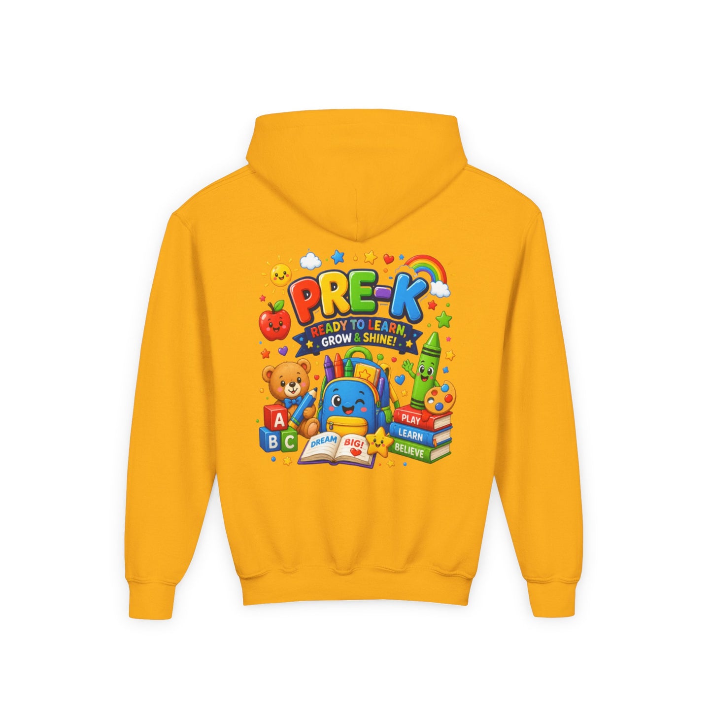 Pre-K Ready to Learn Youth Hoodie – Cute Back-to-School Preschool Sweatshirt