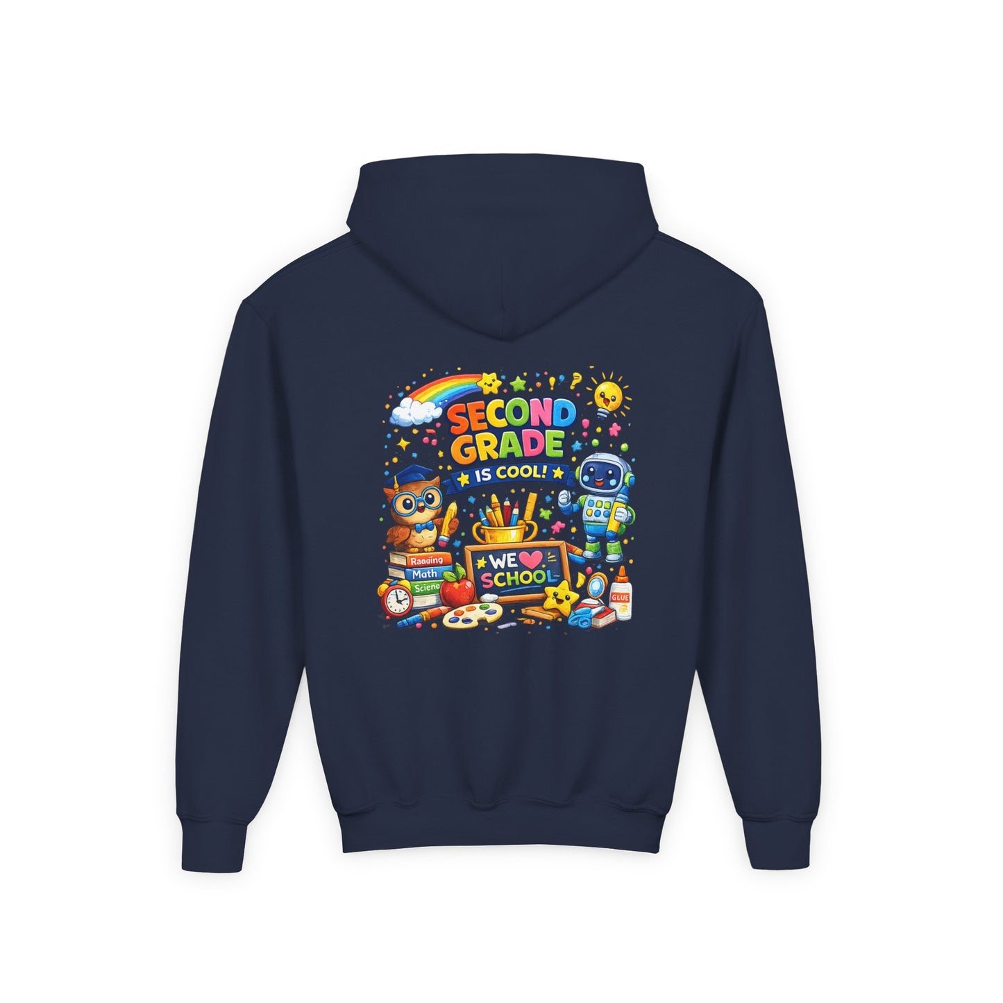 Second Grade Hoodie — 'Second Grade Is Cool' Kids Back-to-School Sweatshirt