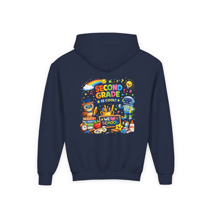 Second Grade Hoodie — 'Second Grade Is Cool' Kids Back-to-School Sweatshirt