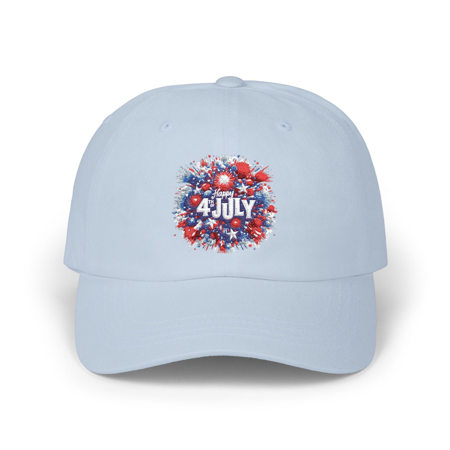 Dad Cap — '4th of July' Red, White & Blue Firework Floral Patch