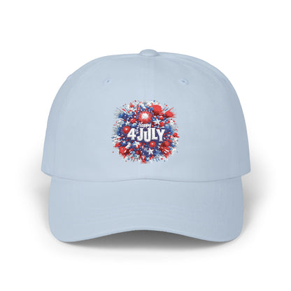 Dad Cap — '4th of July' Red, White & Blue Firework Floral Patch